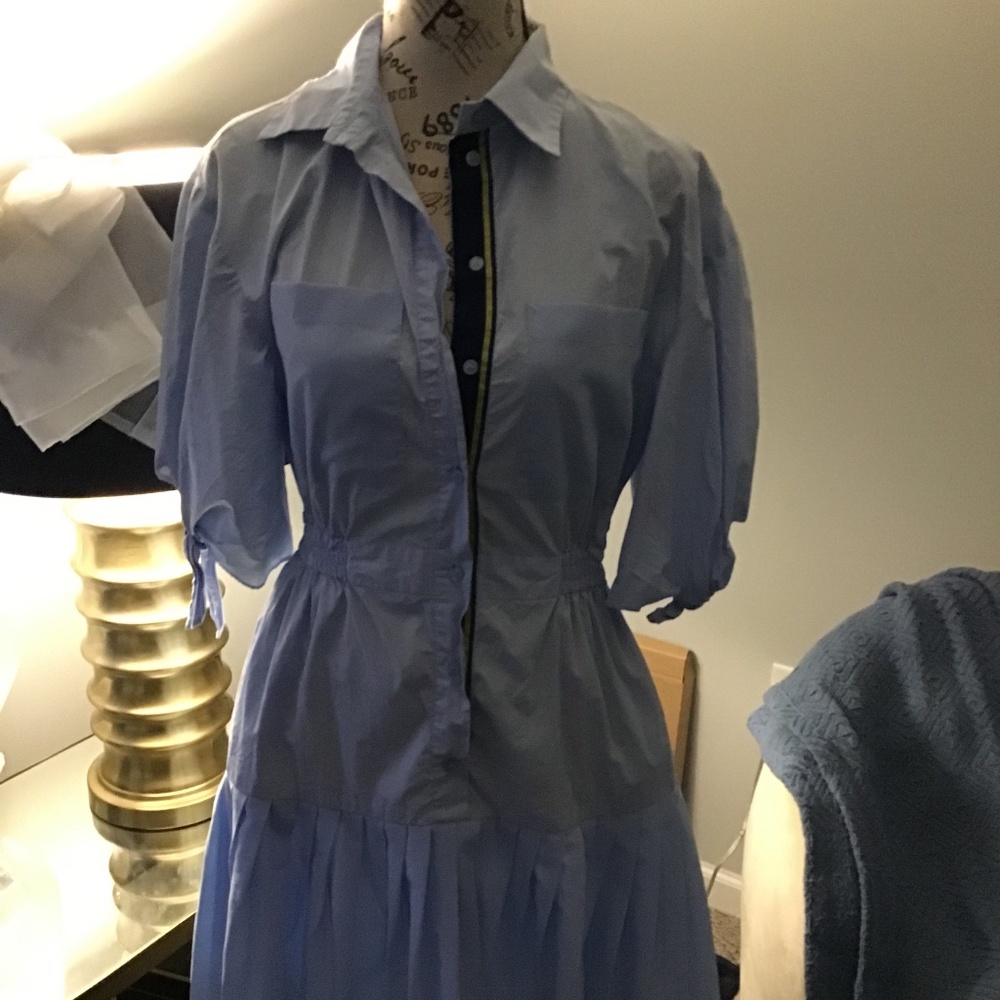 Pinko ligh blue pleated shirt dress